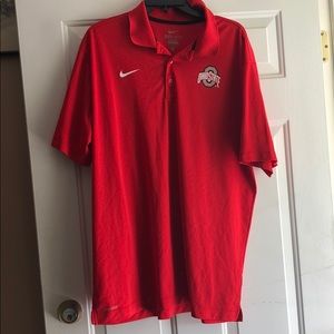 Ohio State Buckeyes Nike Dri-fit Polo Red XL